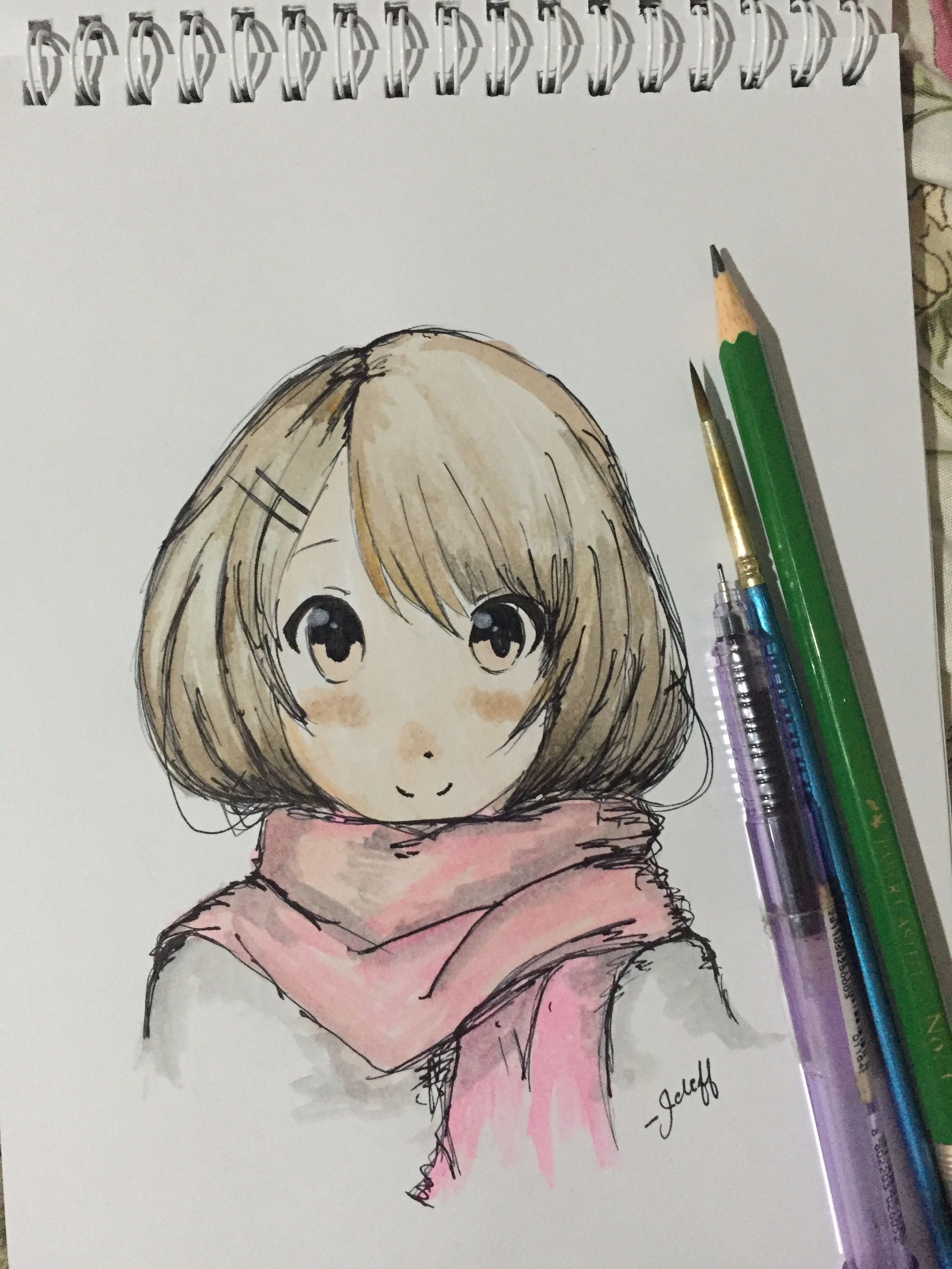 ArtStation  Watercolor Anime Painting