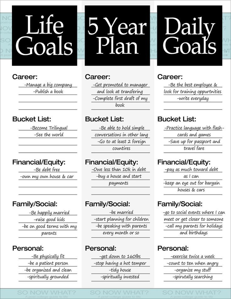 Life Plan Chart