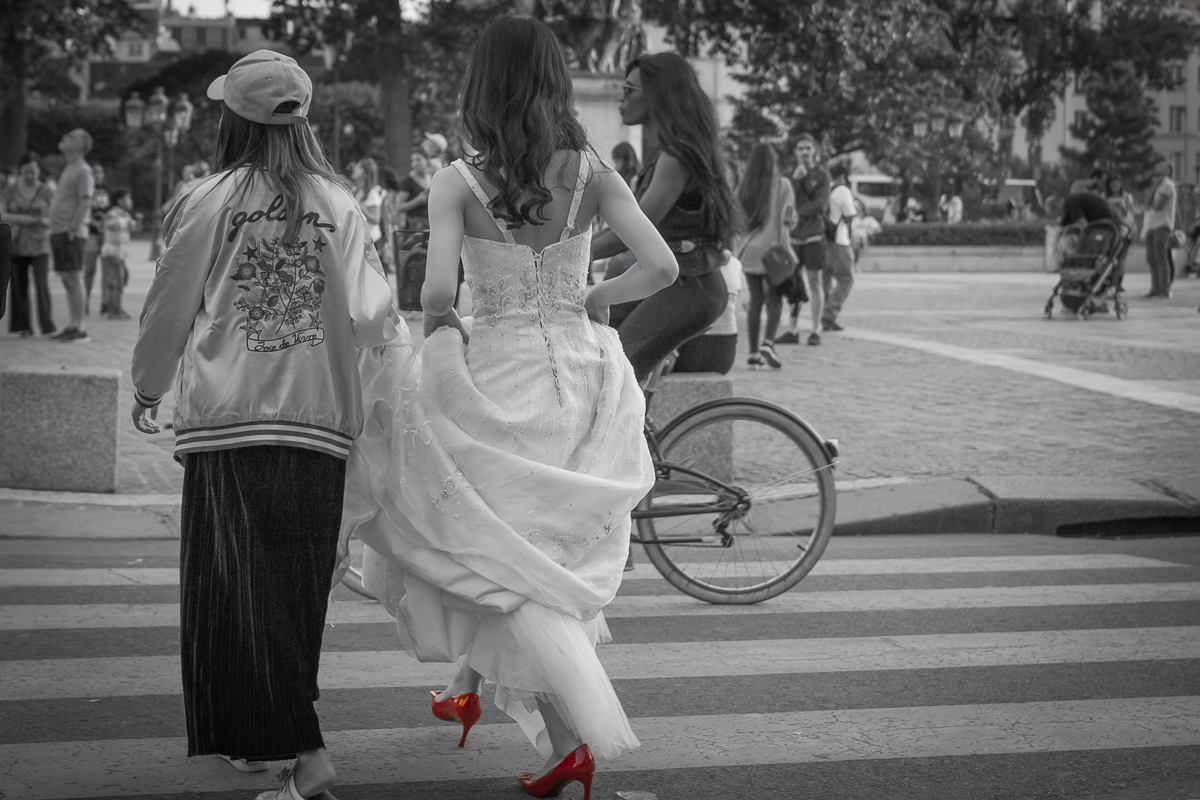 bride bw red shoes.jpg