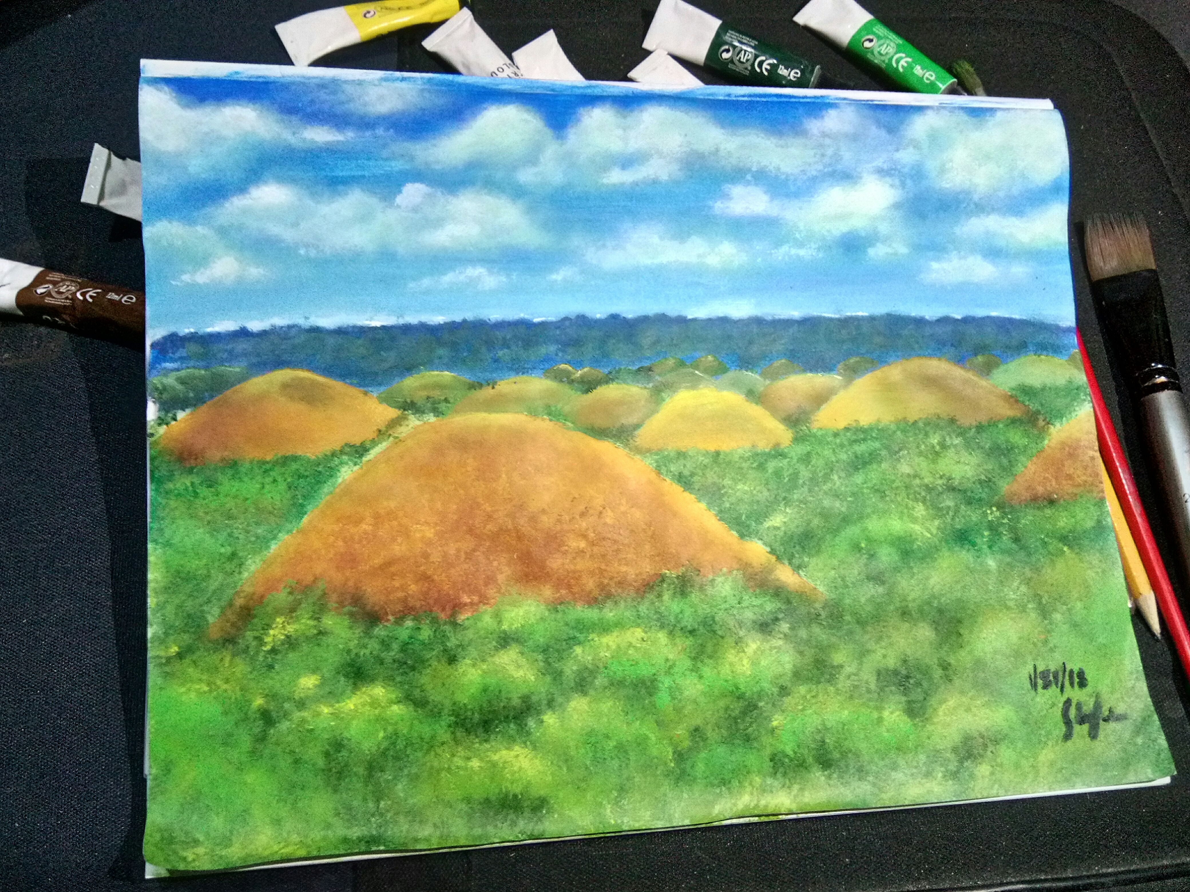 How to draw Chocolate Hills|Crayon #howtodraweasydrawing #begginersdrawing  #crayondrawing - YouTube