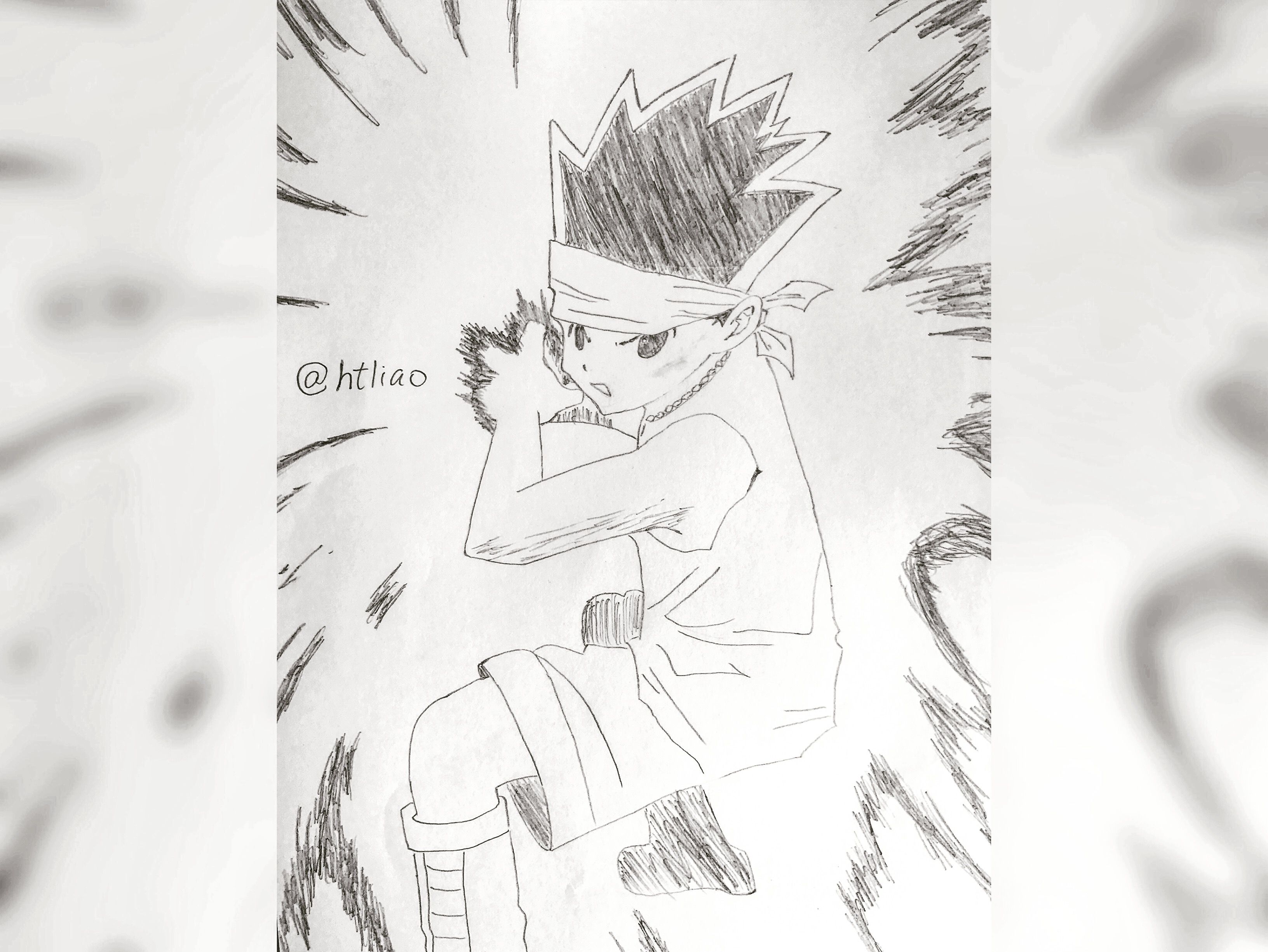 Pencil Sketch: Gon Freecss from Hunter X Hunter