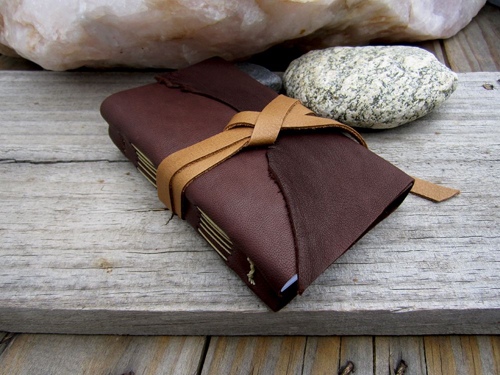 Chocolate Leather Small Wrap Journal 3a.jpg