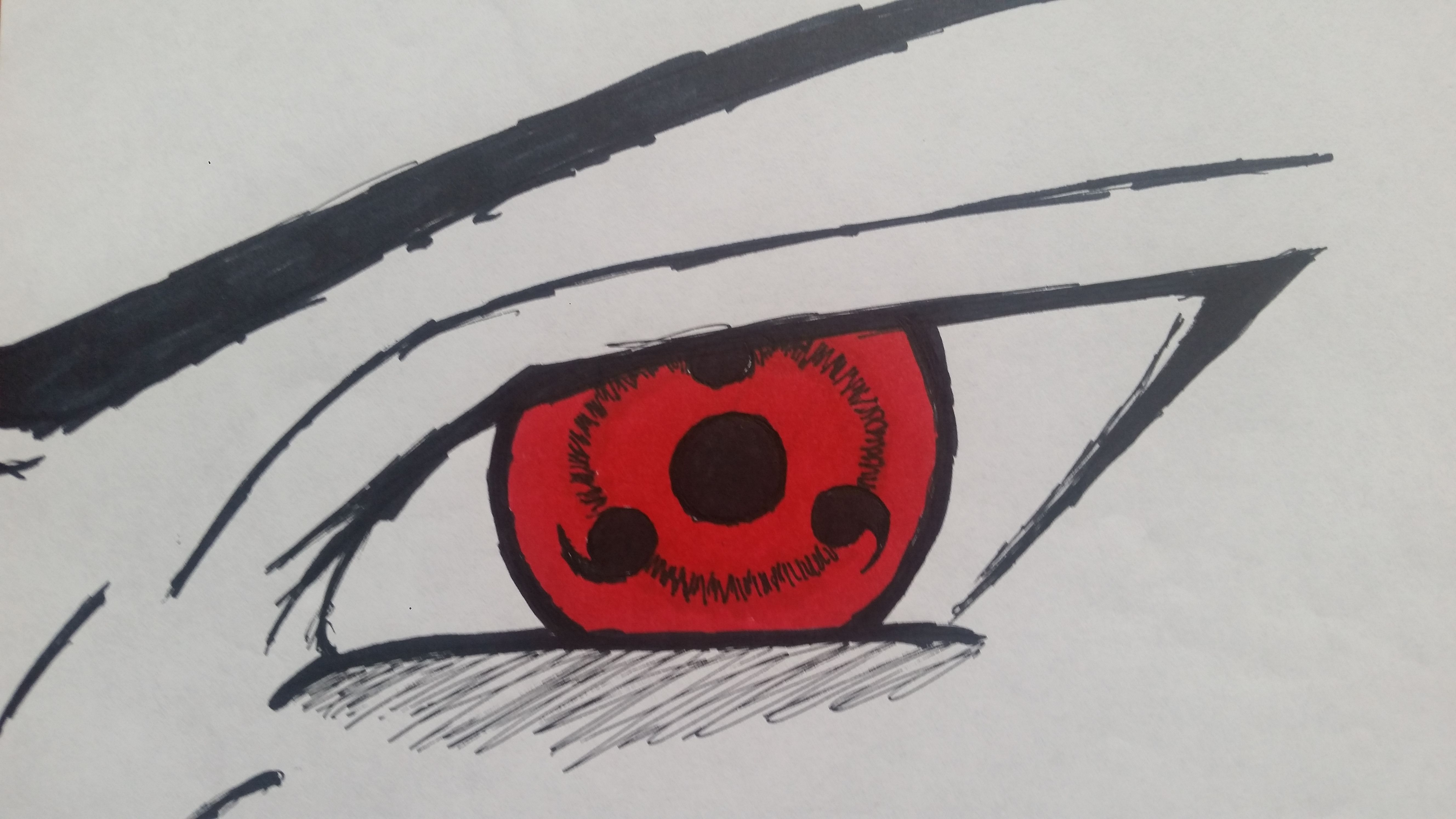 how to draw itachi eyes