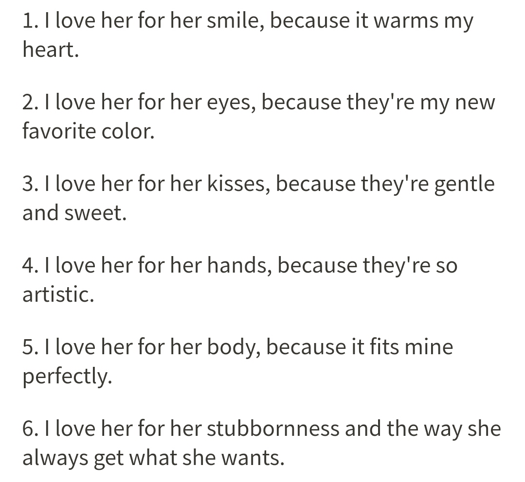 50 Reasons To Love Her Steemit