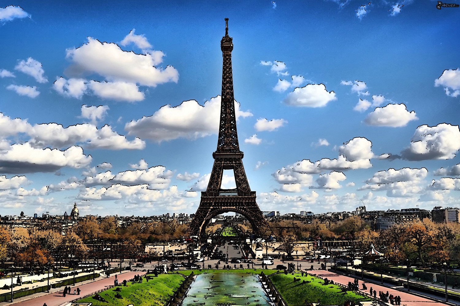 Paris Cartoon: La Tour Eiffel — Steemit