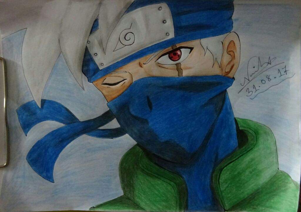 Drawing Art Kakashi Of The Sharingan Naruto Series Steemit