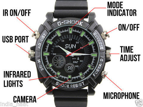 spy watch waterproof