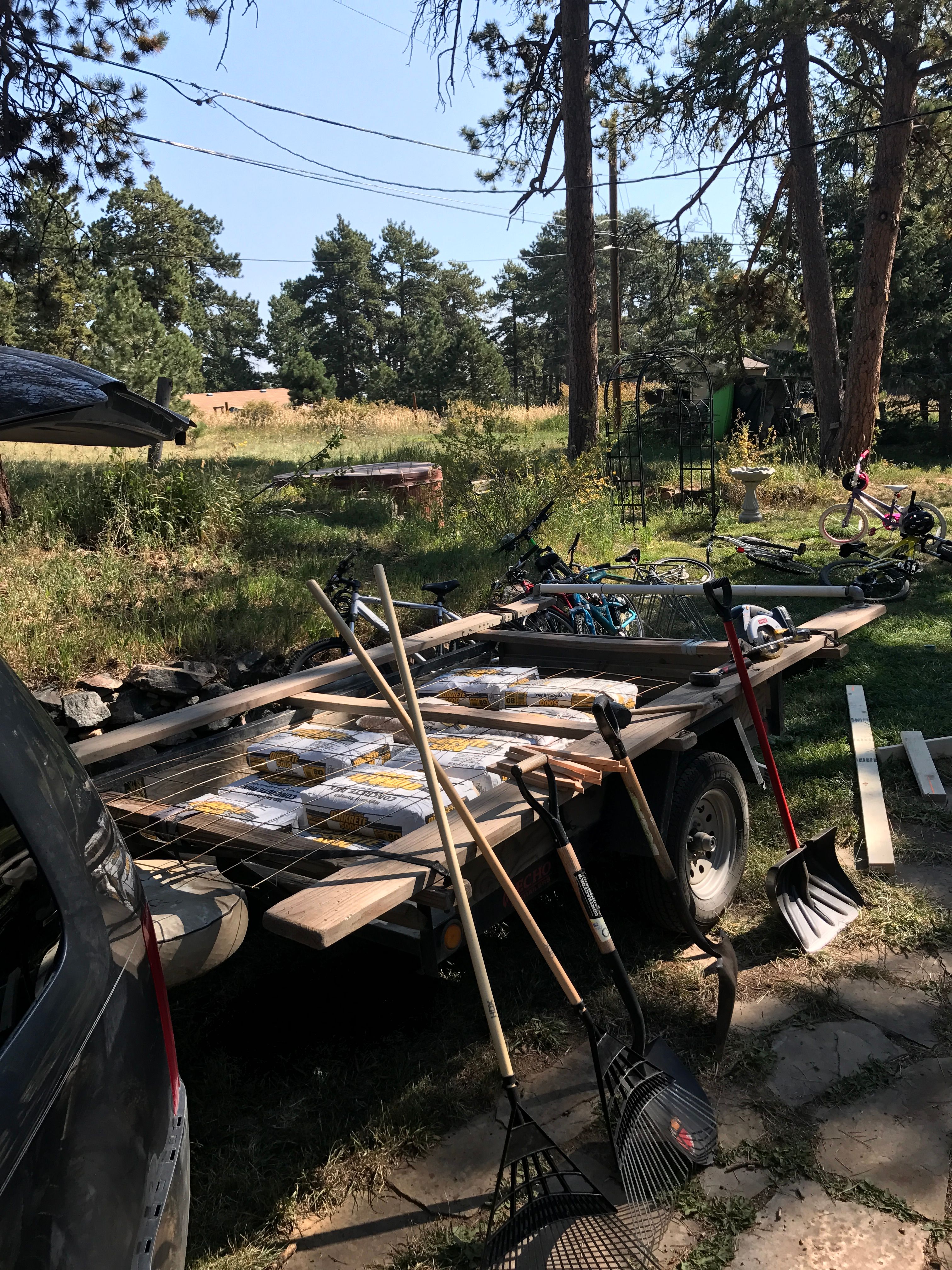 Trailer full of supplies