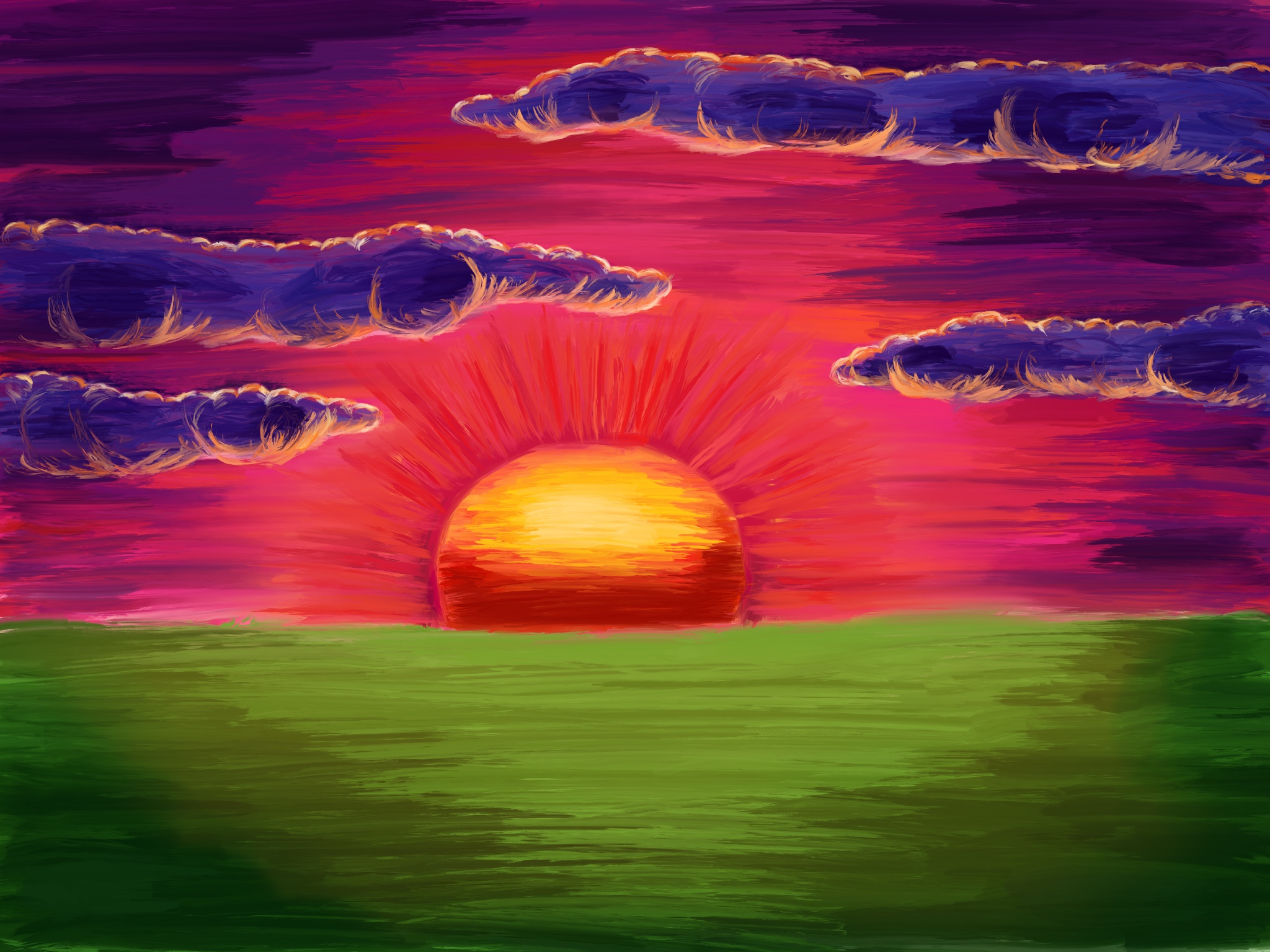 Sunset Drawing