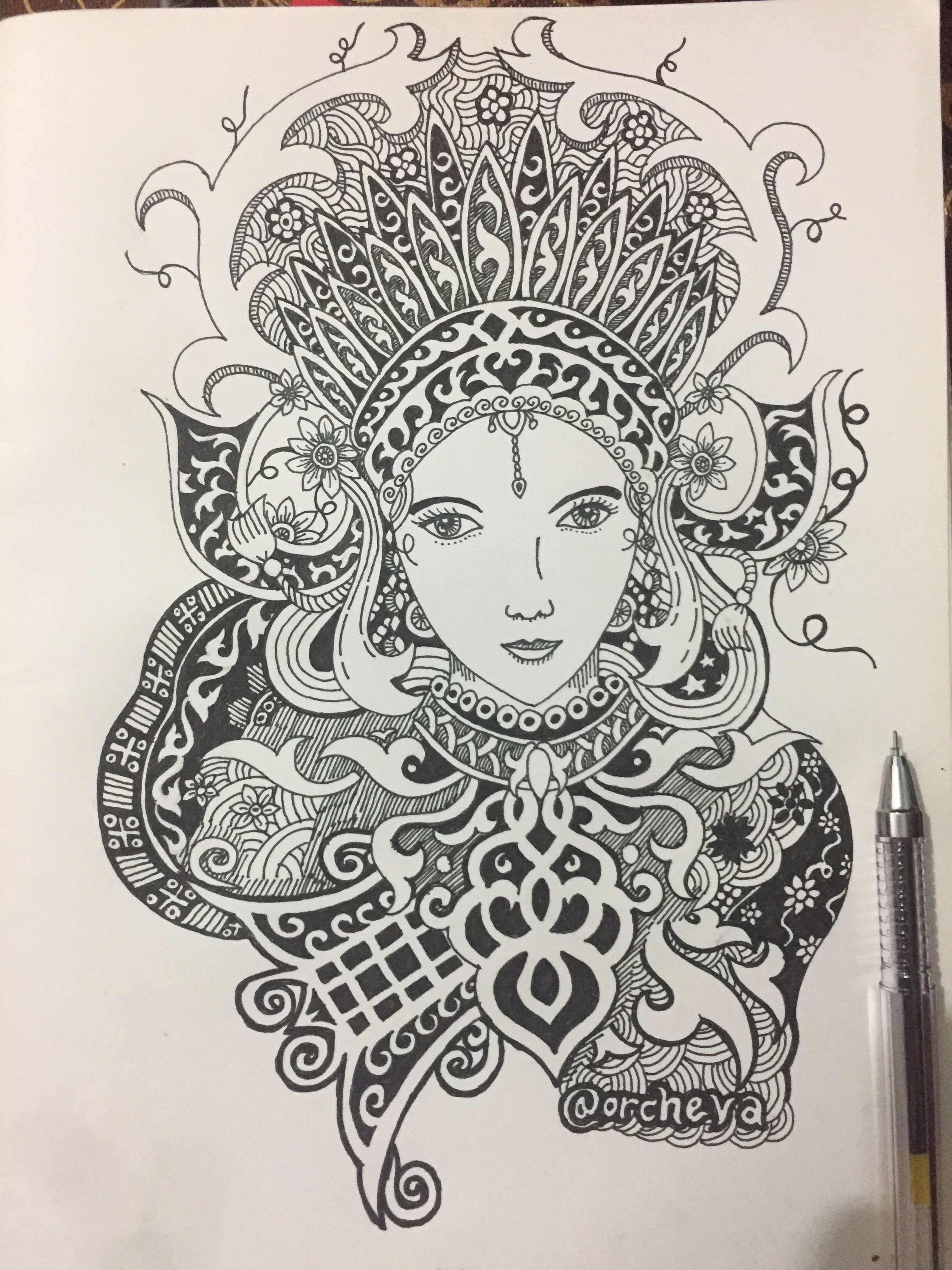 Orcheva Doodle Art The Fiction Of The Bride Aceh Traditional
