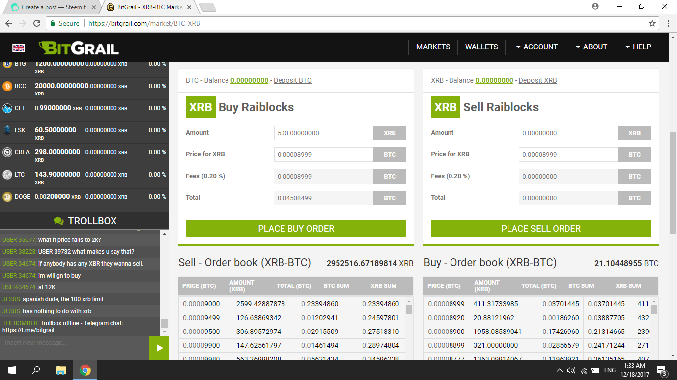 how to move raiblocks from bitgrail to kucoin