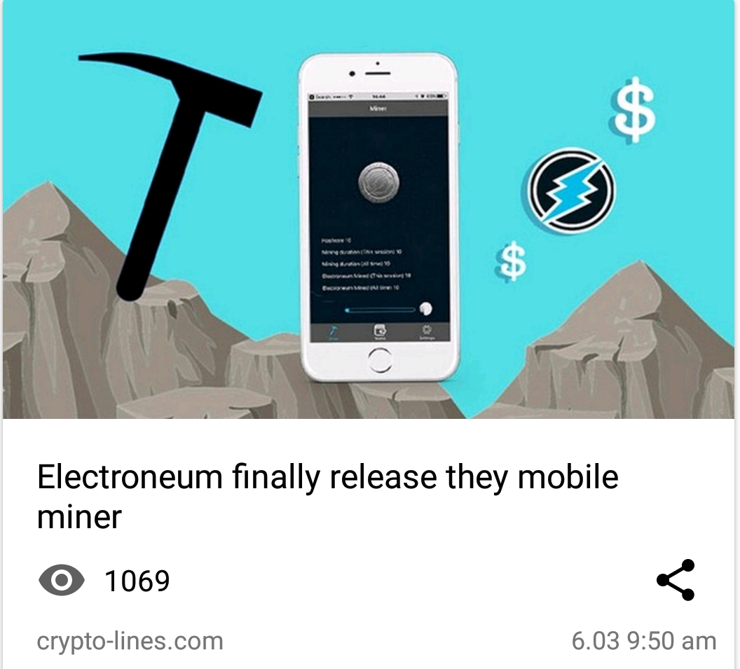 Mobile crypto miner for android