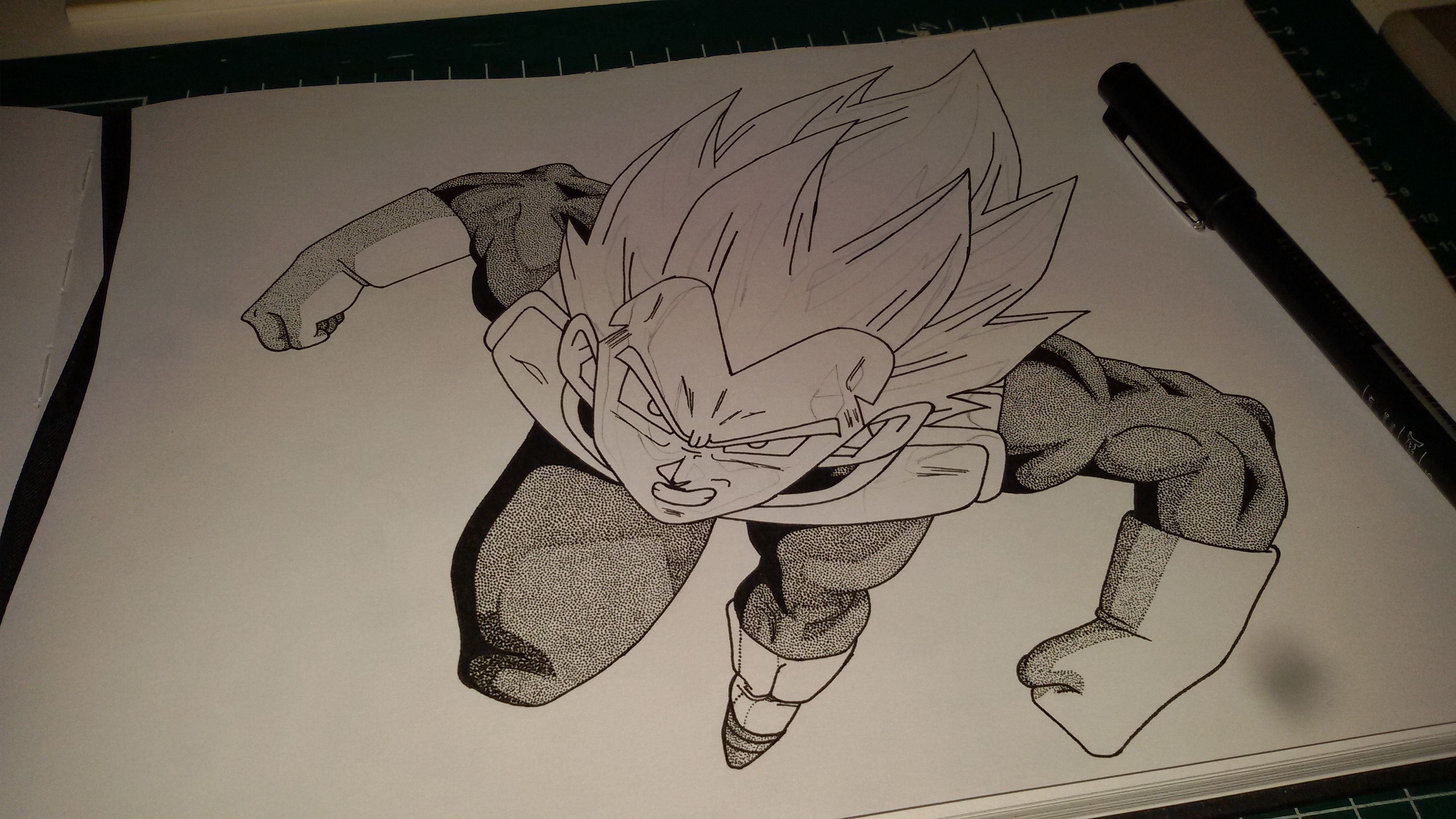 vegeta super saiyan god drawings