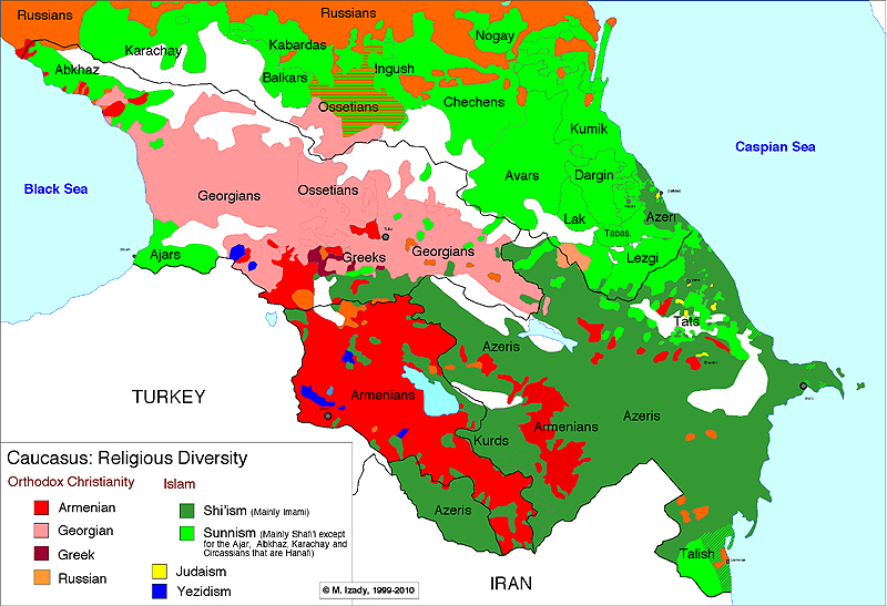 Image result for islam in north caucasus map