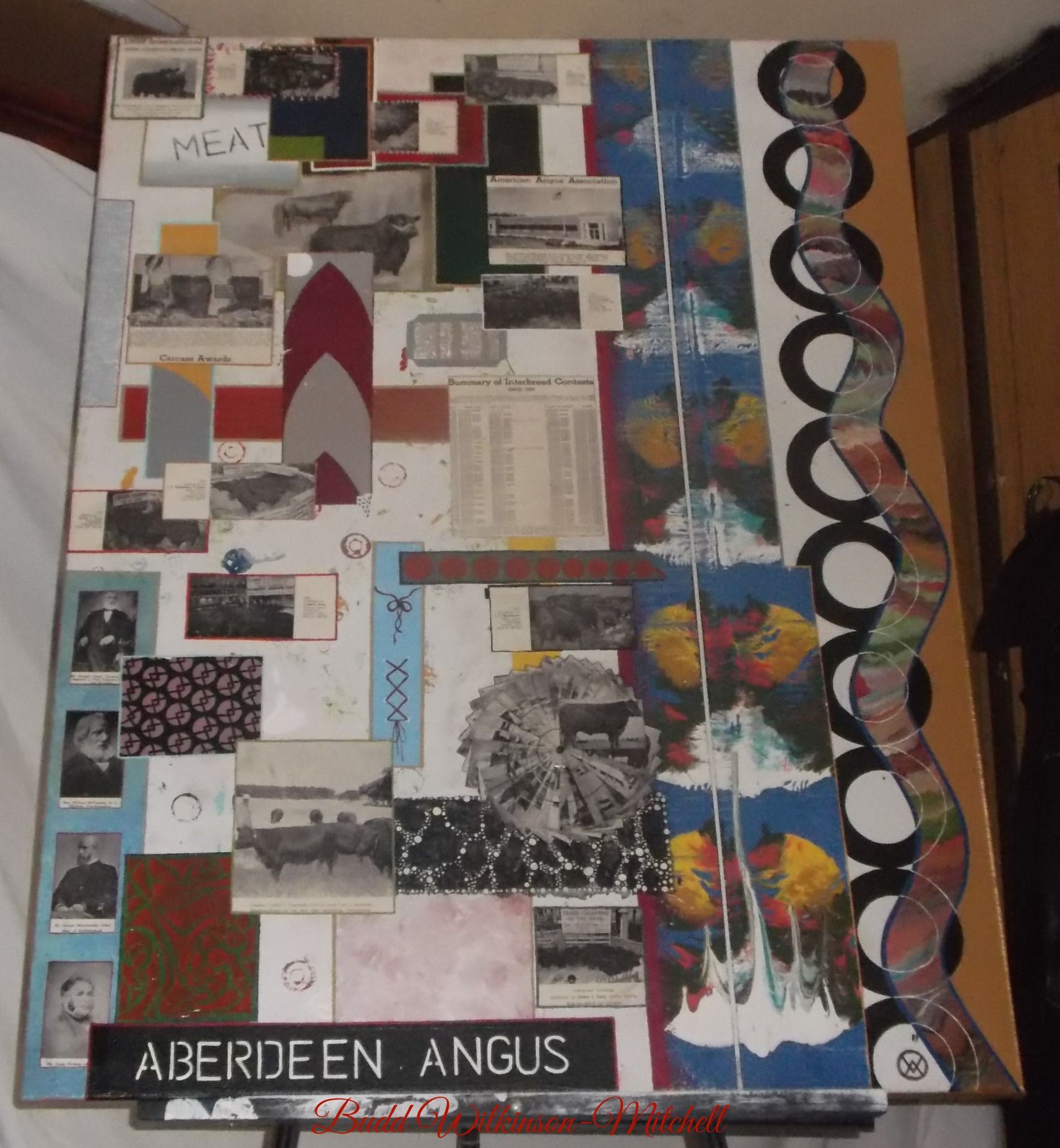The Aberdeen Angus story Ghost's of Hamburgers Past 2013 40x30 Inch Mixed Media on Canvas.jpg