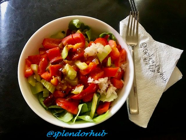 @splendorhub Day 2 sauteed red bell pepper celery salad with sweet sour sauce.jpg