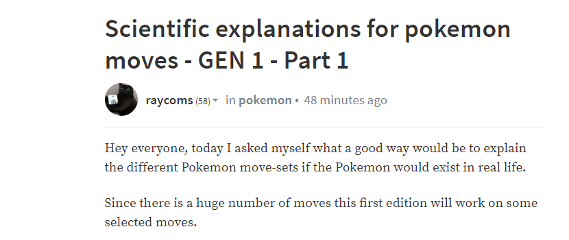 Roasting Scientific Explanations For Pokemon Moves Gen 1