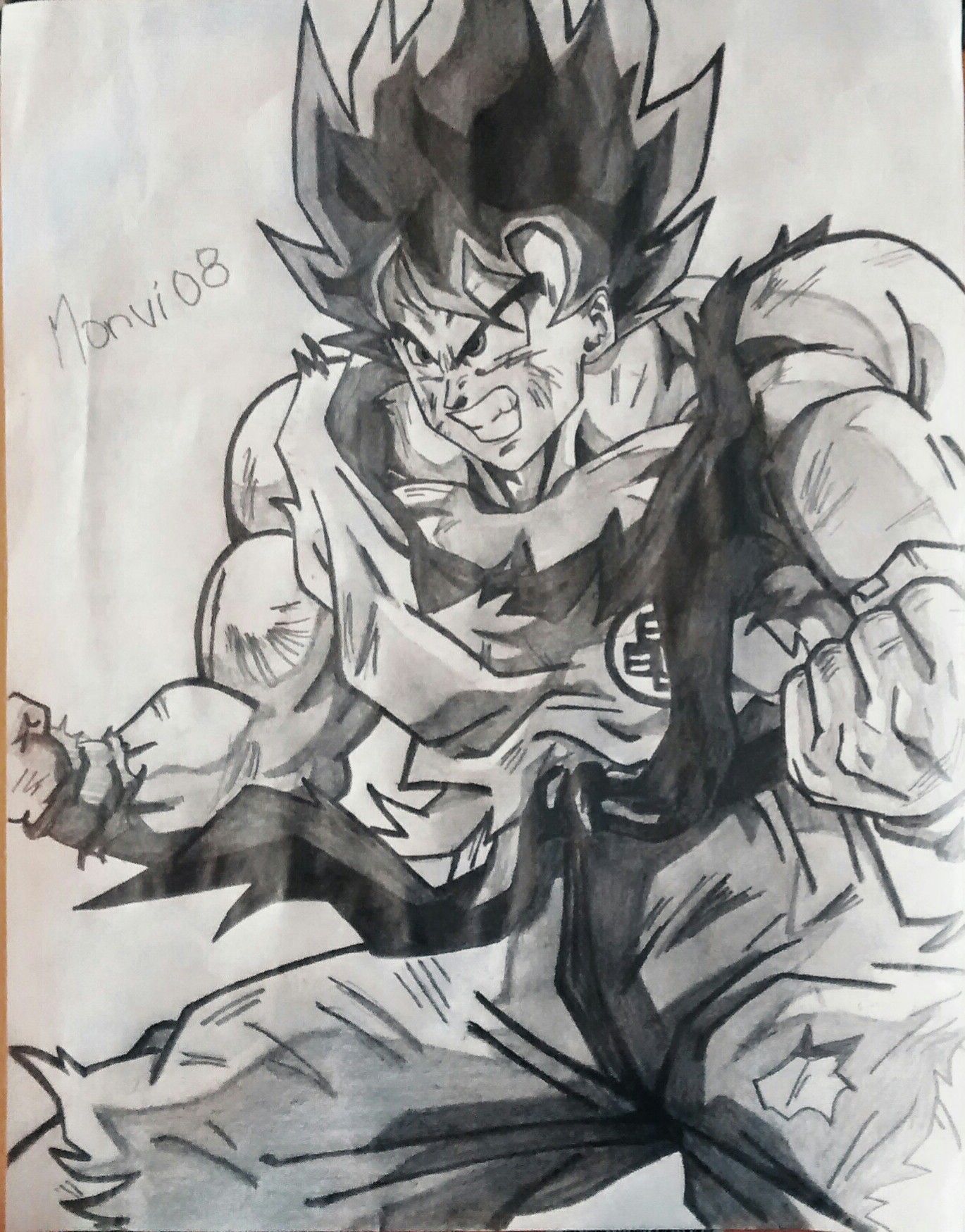 Let's draw; Goku kaio-ken version — Steemit