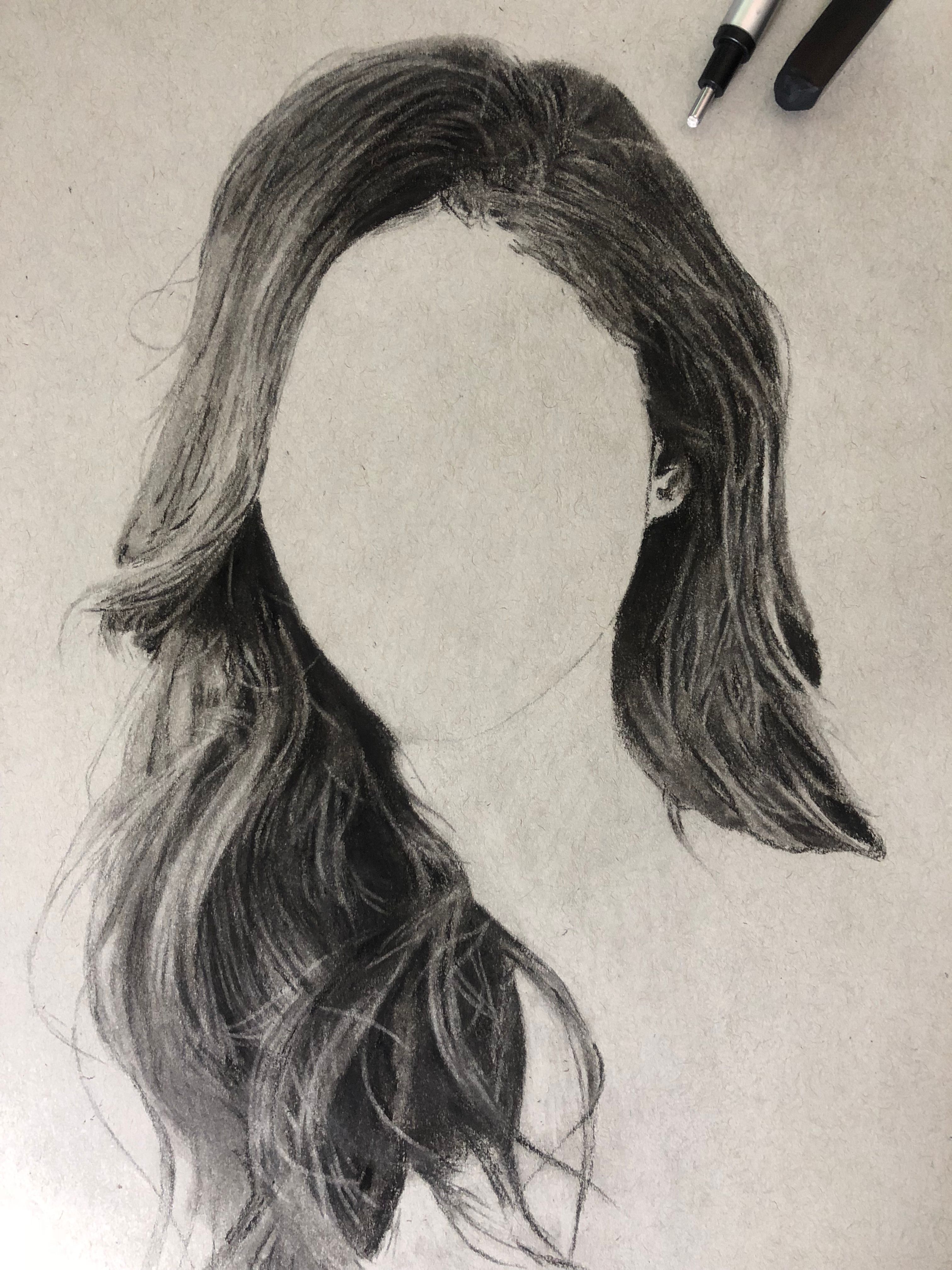 Featured image of post Realistic Girls Hair Drawing This tutorial covers 3 different styles of hair