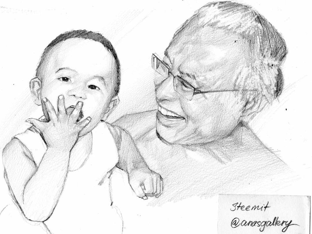 mother and baby Pencil drawing / motherdaysdrawing - YouTube