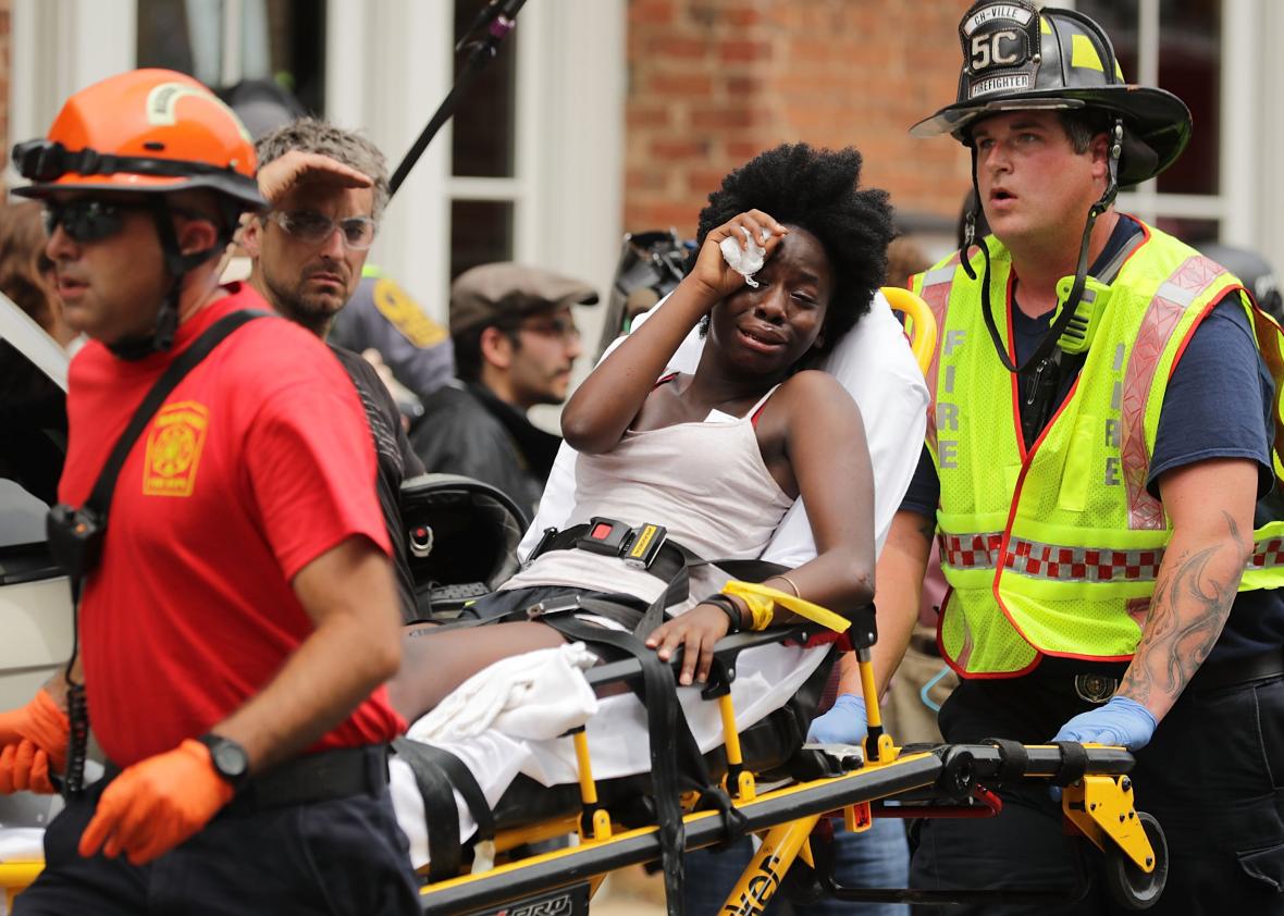 Charlottesville Black Woman And Firemen 2017-08-14.jpeg