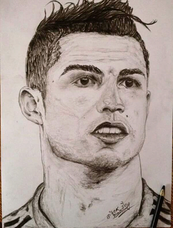 Pencil Sketch Of Cristiano Ronaldo Steemit