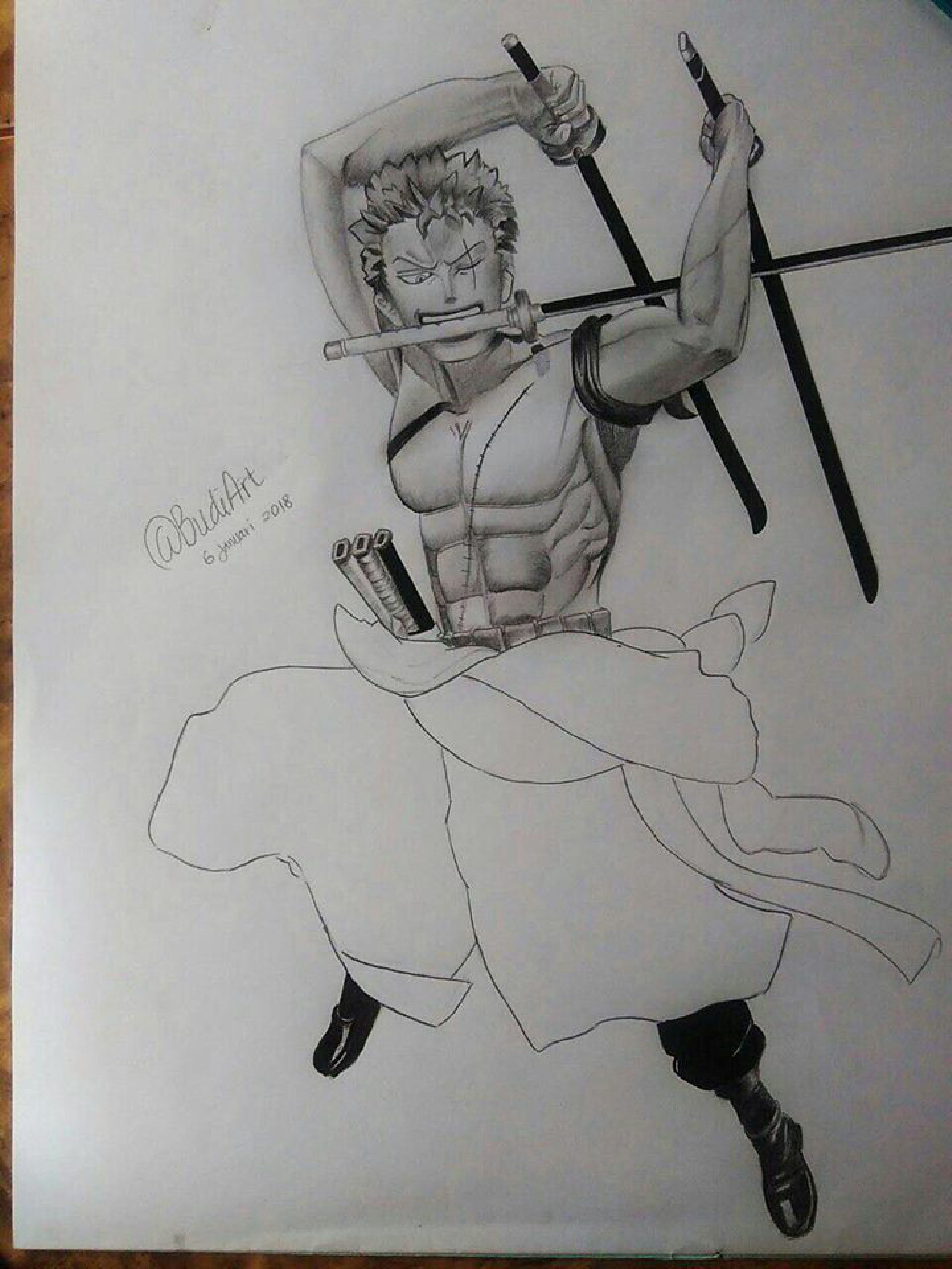 Roronoa Zoro Drawing Anime One Piece Bmp Bugger