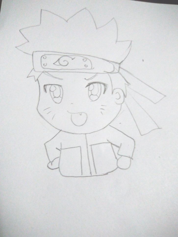 Sketching a Cute Uzumaki Naruto from the anime Naruto — Steemit