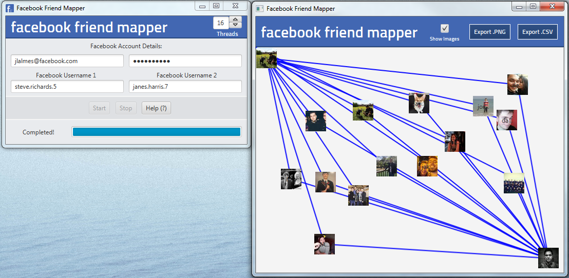 facebook friend mapper chrome