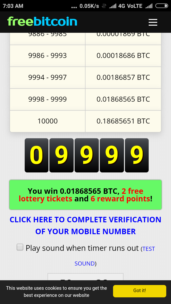 free bitcoin lottery winner