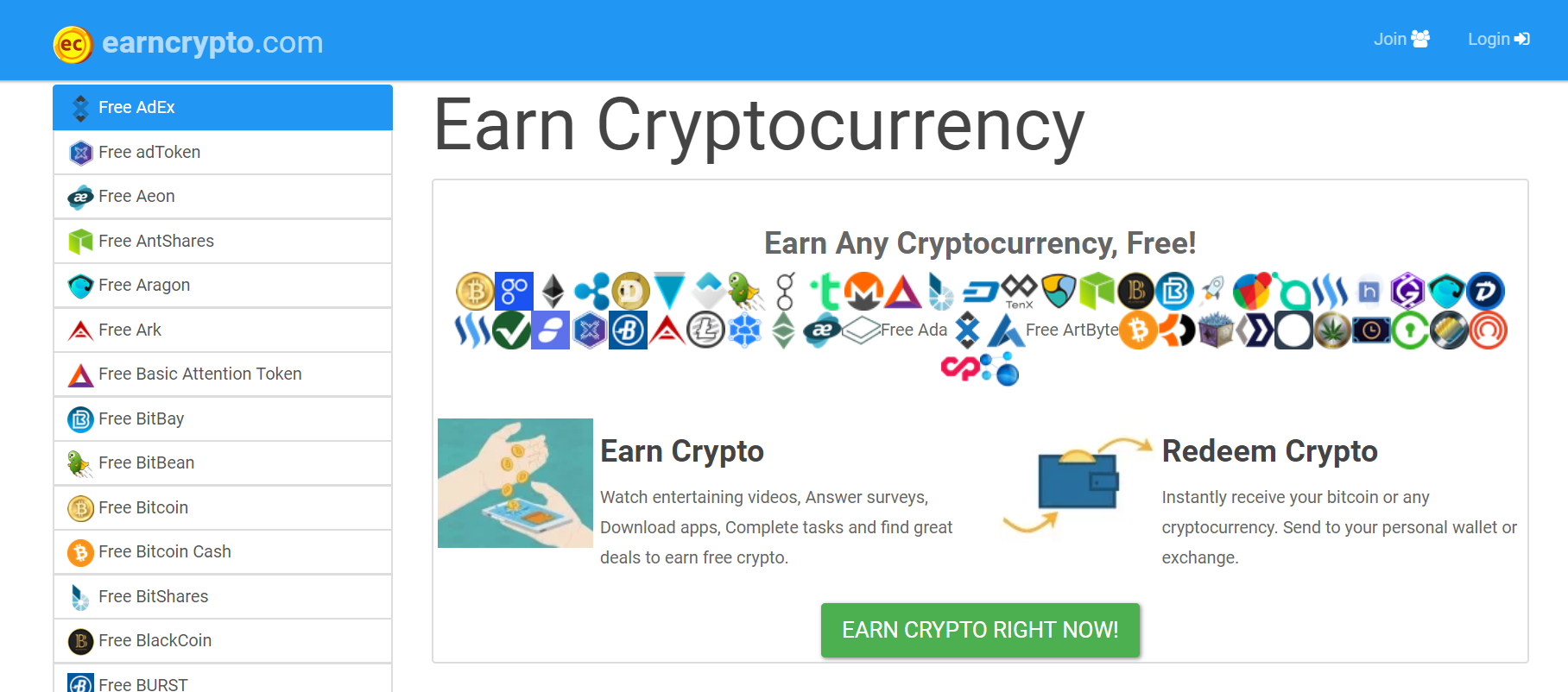 Earncrypto The Best Way To Get Free Cryptocurrencies The Bitcoin - 