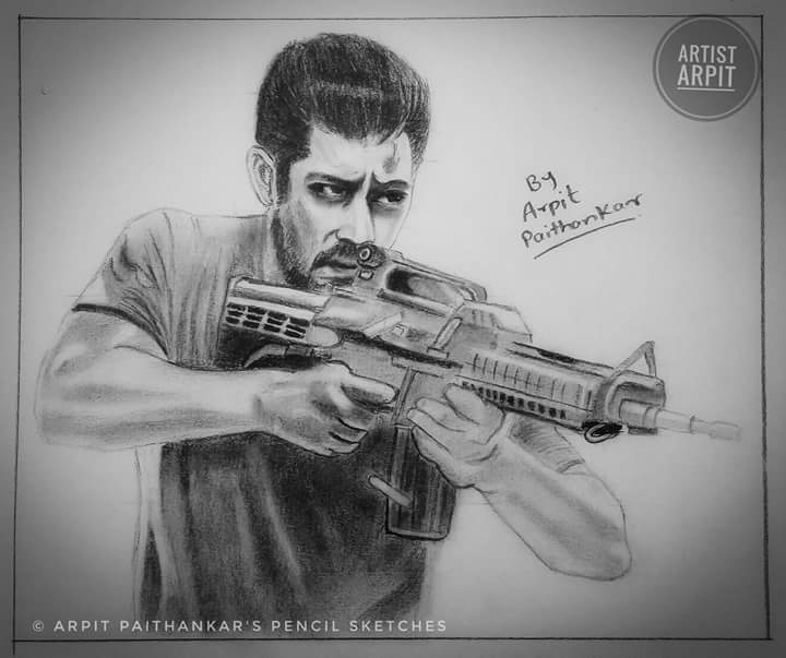 Portrait of Salman Khan by Muhammadabdullah on Stars Portraits