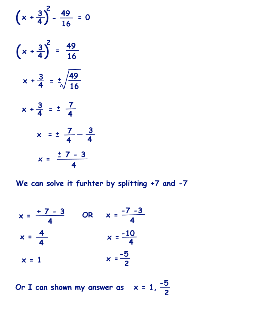 Solve Quadratic Equations - Tessshebaylo