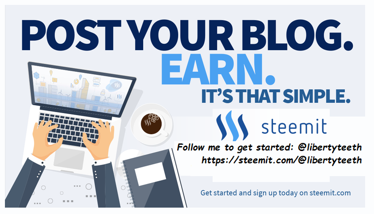 Post your blog.  Earn.  It's that simple., flyer to hand out to increase Steem membership, 1 of them, 2017-06-24 Sat.png