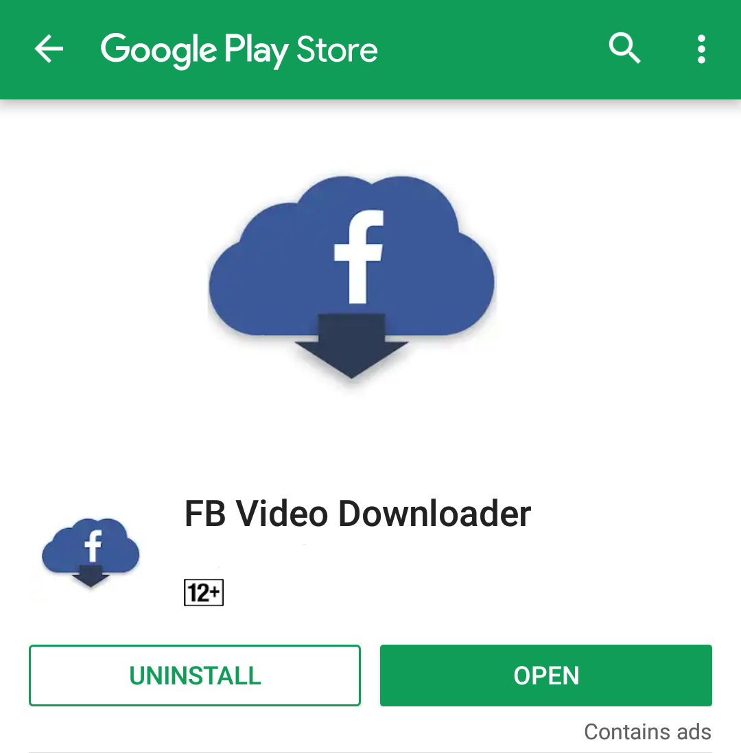 Android app for download video from facebook download