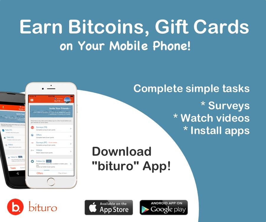 Bituro App Do Surveys To Earn Crypto Bitcoin And Ether Straight - 
