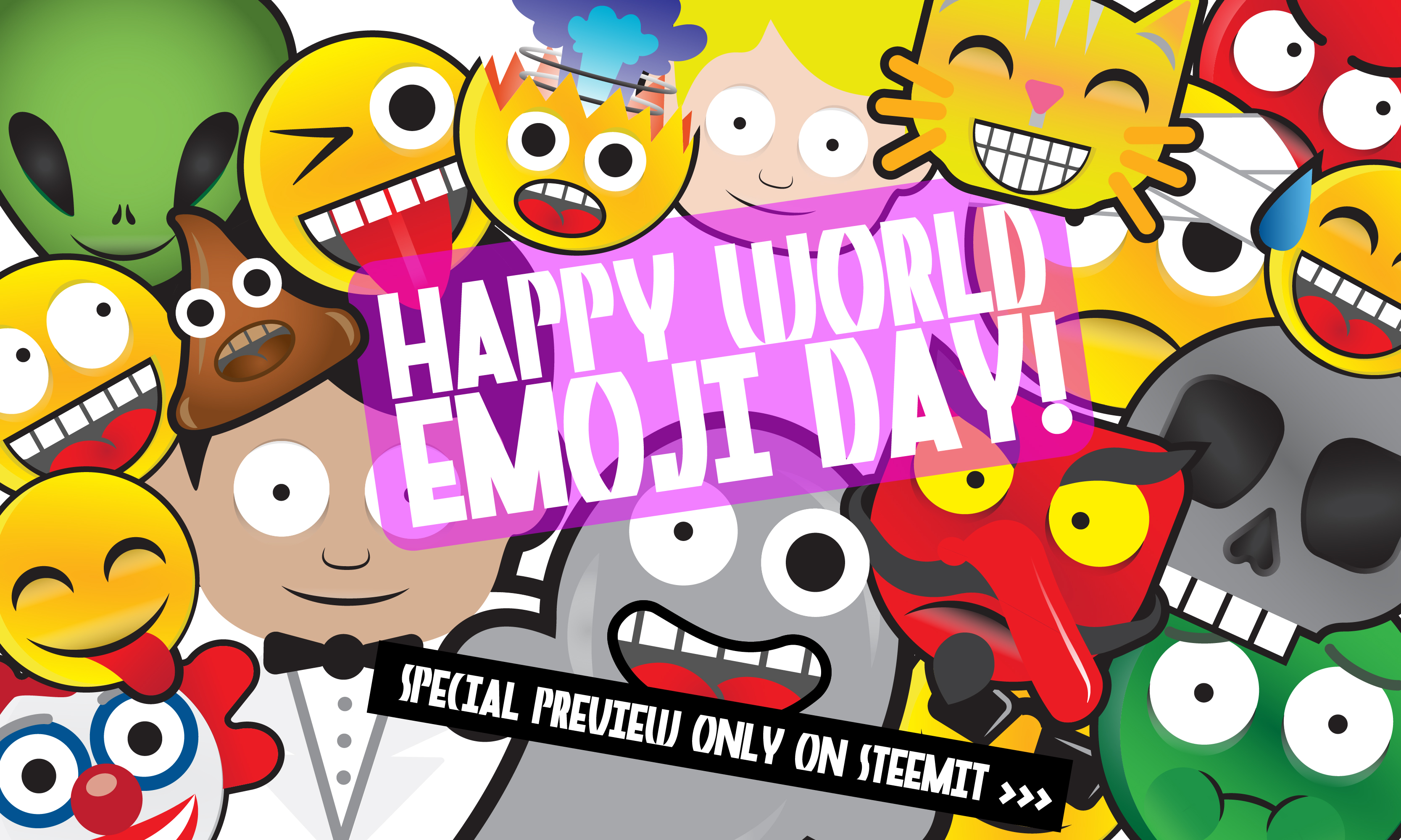 World Emoji Day - Presented by Xerographer Fonts - Preview for Xeromoji Glyphs