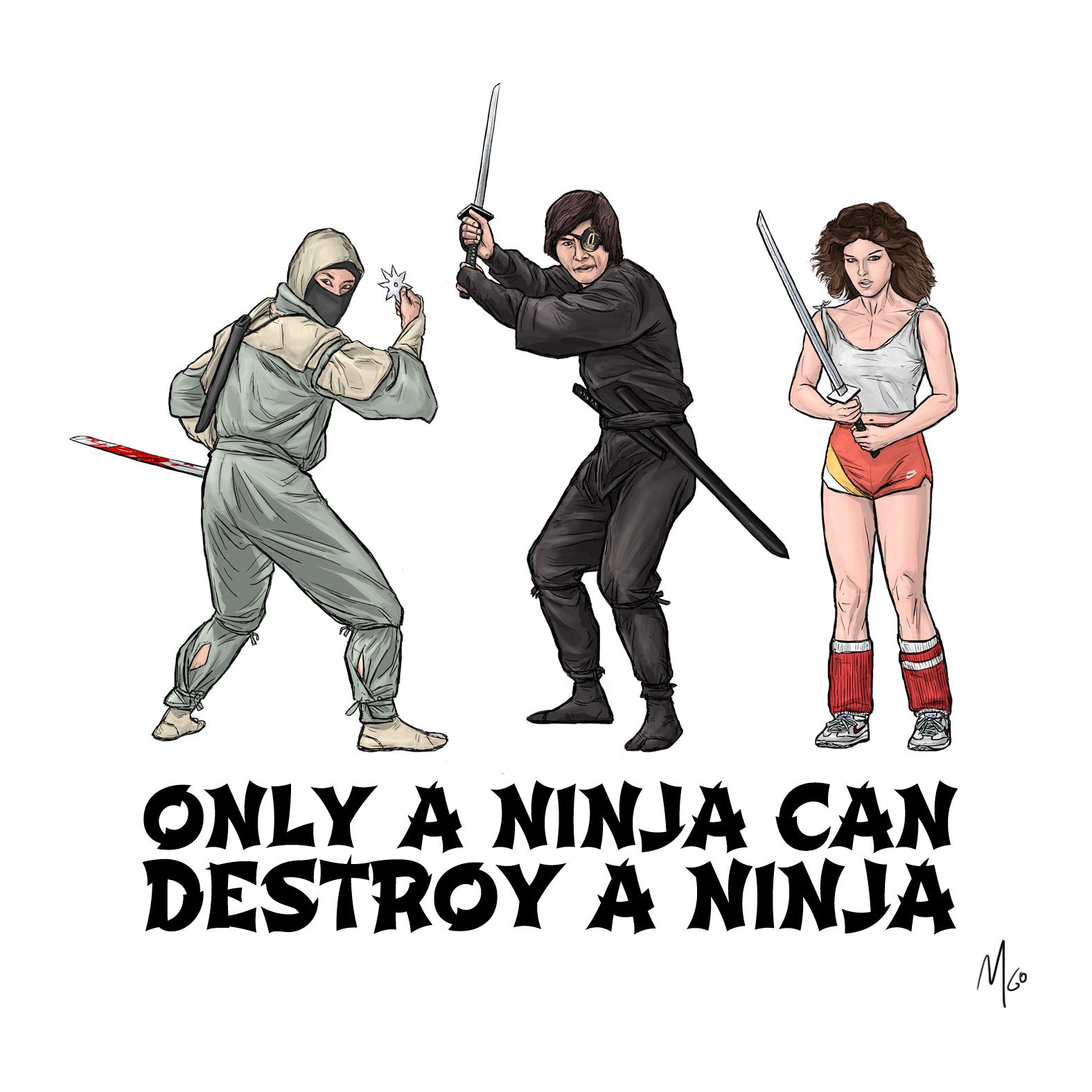 NINJA III: THE DOMINATION Character Artpieces for Tees - Black Ninja,  Yamada & Christie — Steemit