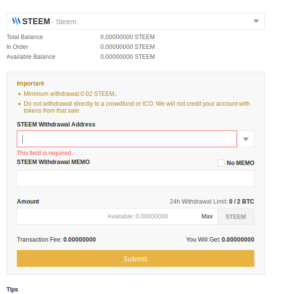 how to update btc address