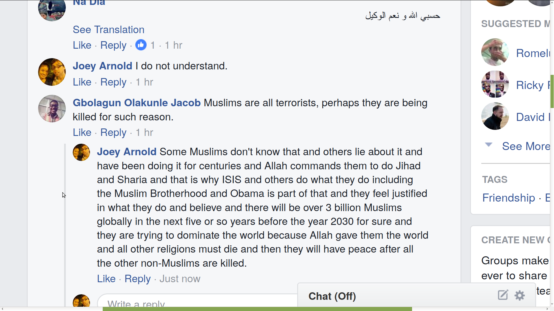 MUSLIMS ARE BAD BUT SOME KNOW THAT AND SOME DO NOT AND THEY ARE TAUGHT TO ISIS AND MORE AND WILL CONTINUE 3 billion sharia jihad take over world soon or they try to and are killing all the other religions to get peace by killing all other religions.png