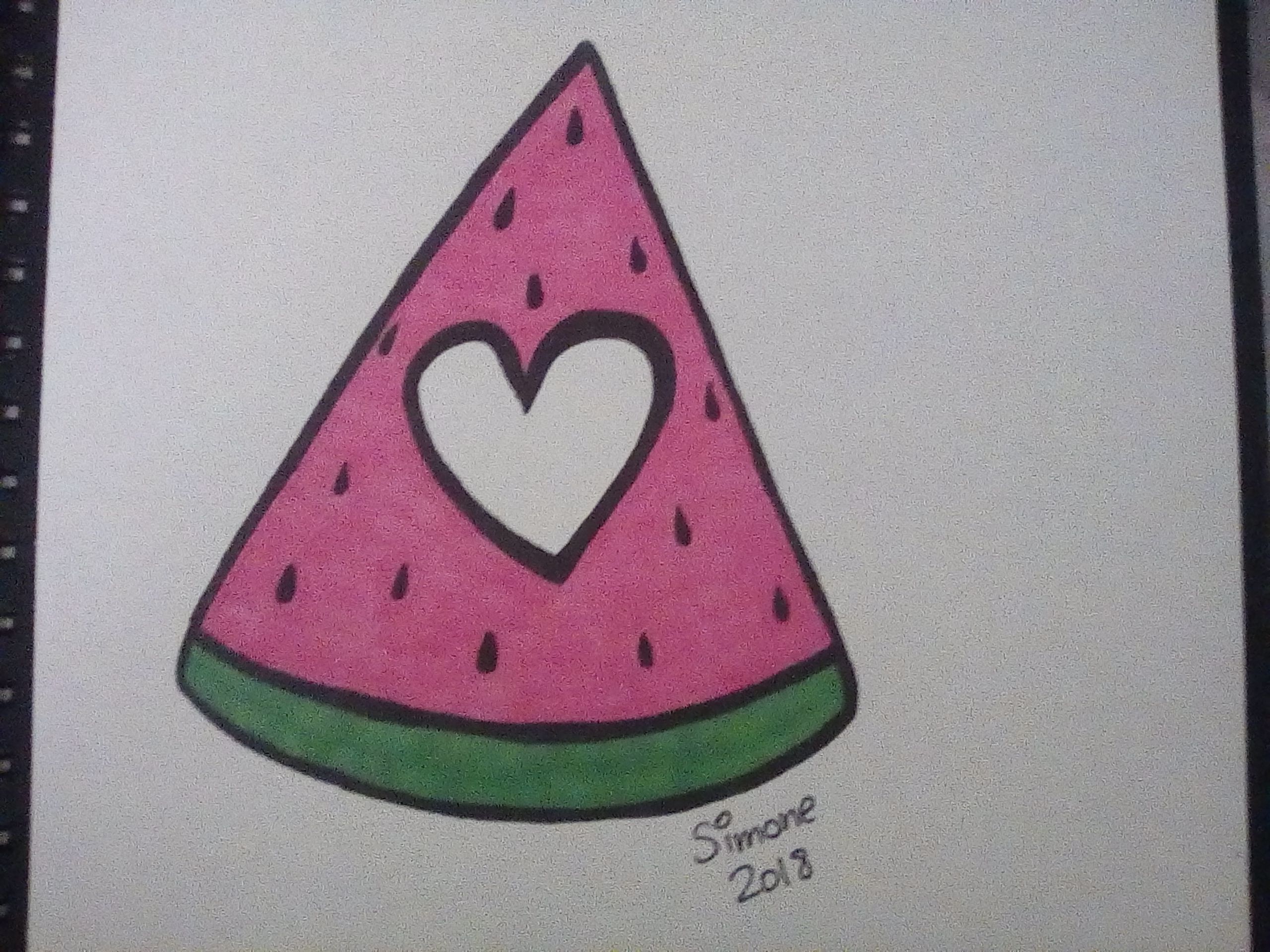 One In A Melon Cute Watermelon Pun Art Print by punnybone | Society6