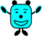 Square Smiley face cyan black yippie.jpg