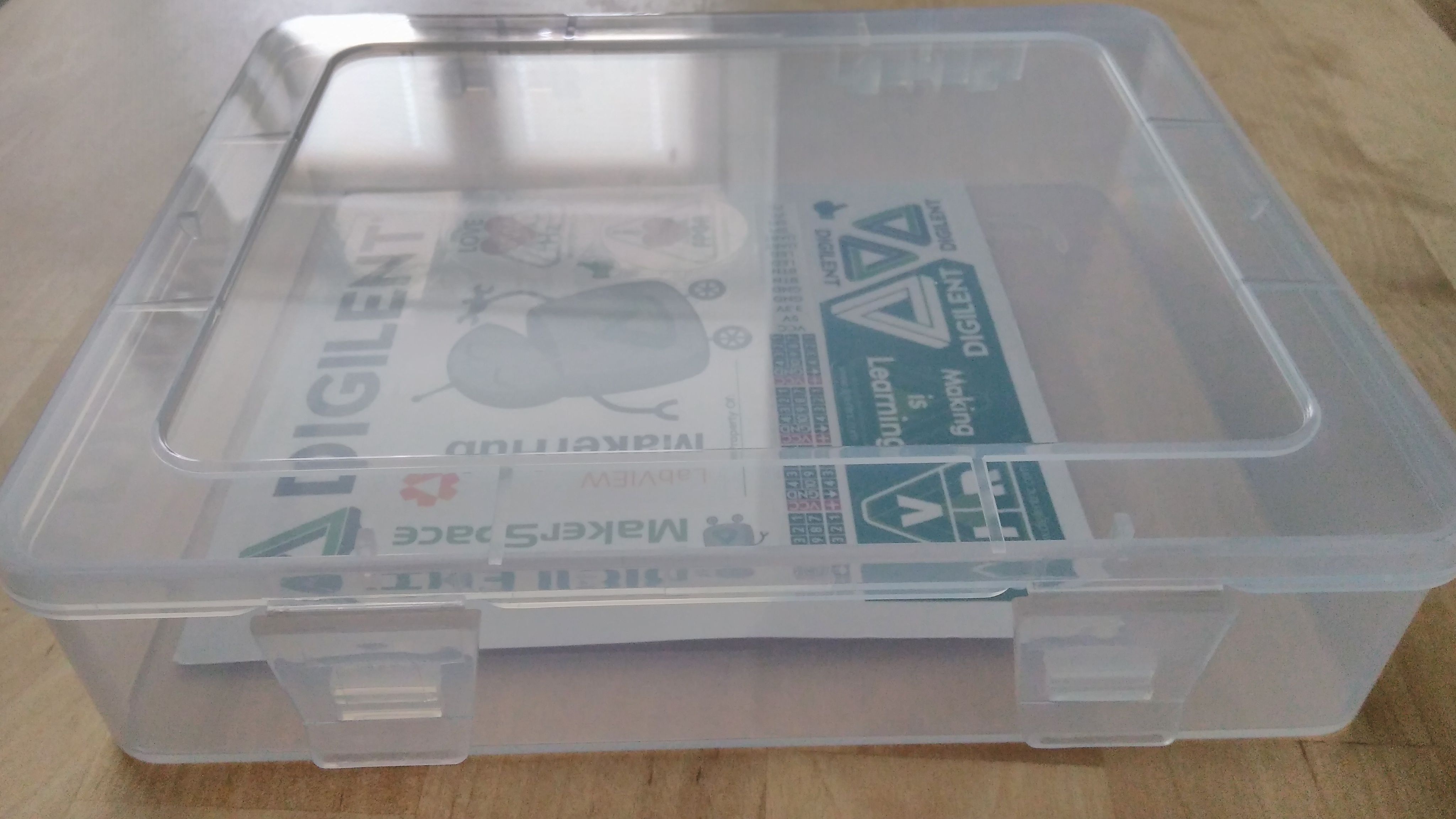 acrylic box with stickers