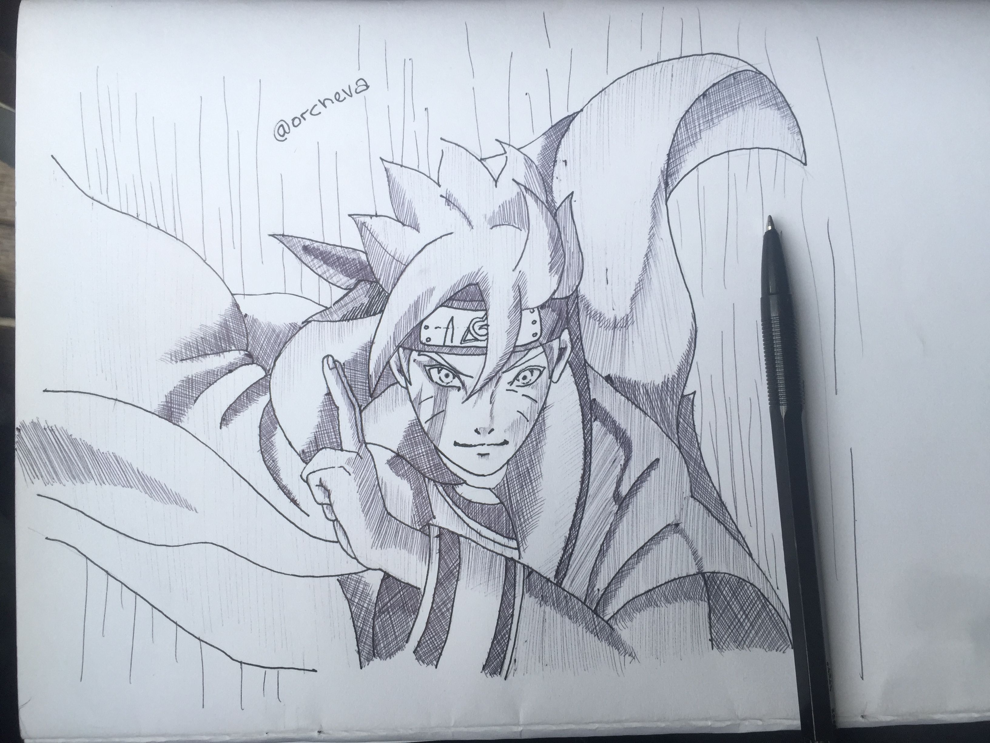 Orcheva Art Boruto For Anime Drawing Challenge 3rd Entry Steemit