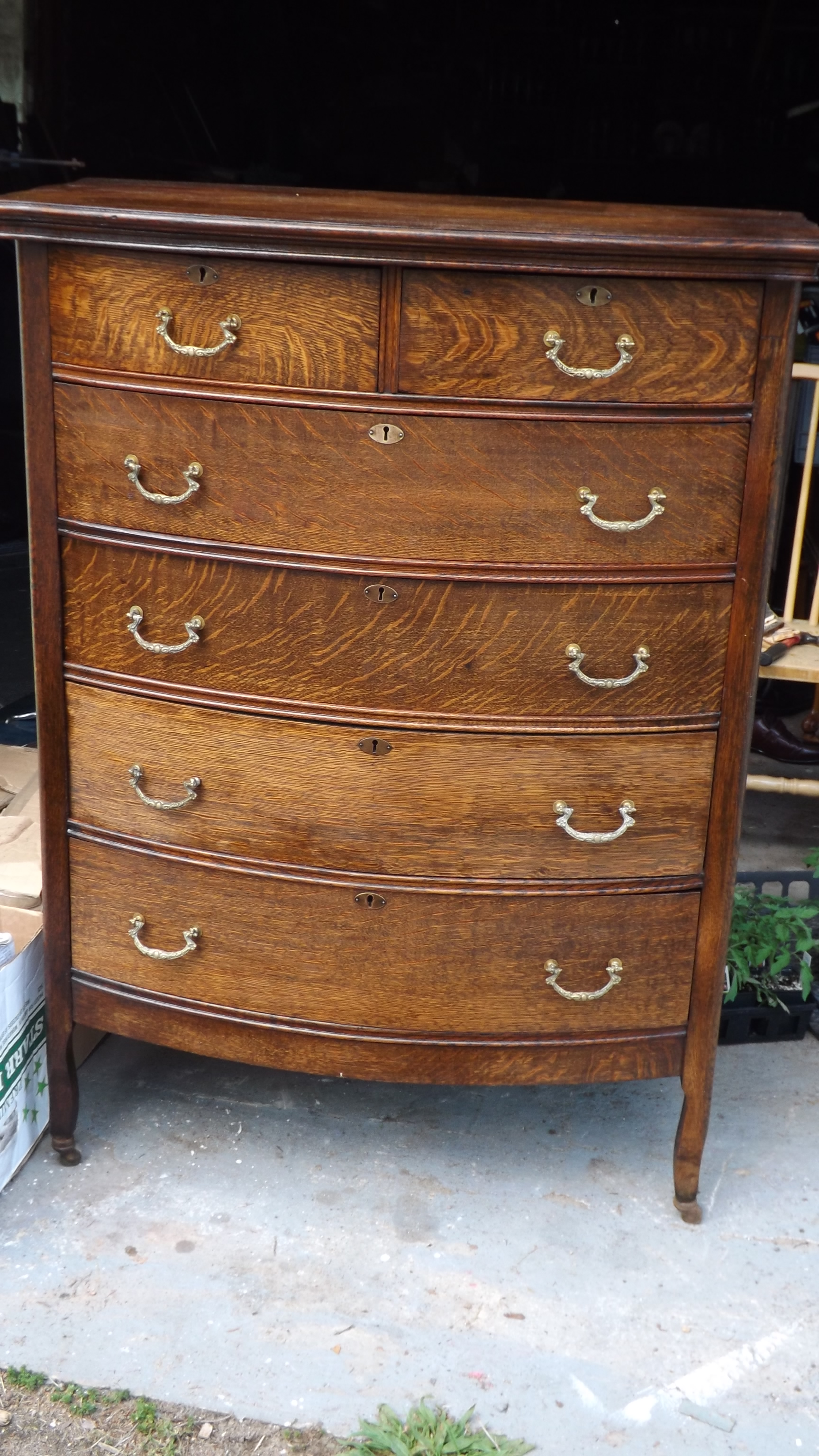 Ebay Sales Tiger S Oak Dresser Chest Of Drawers Found Fixed