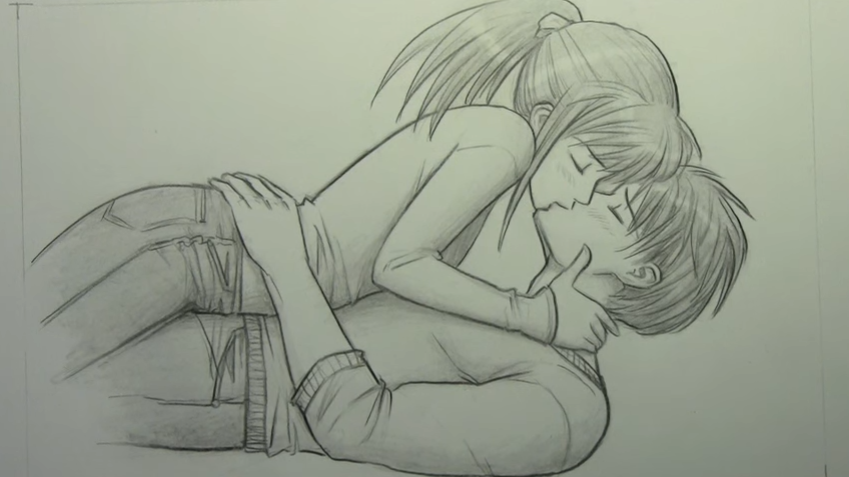 How To Draw An Anime Kiss Step by Step Drawing Guide by KahoOkashii   DragoArt