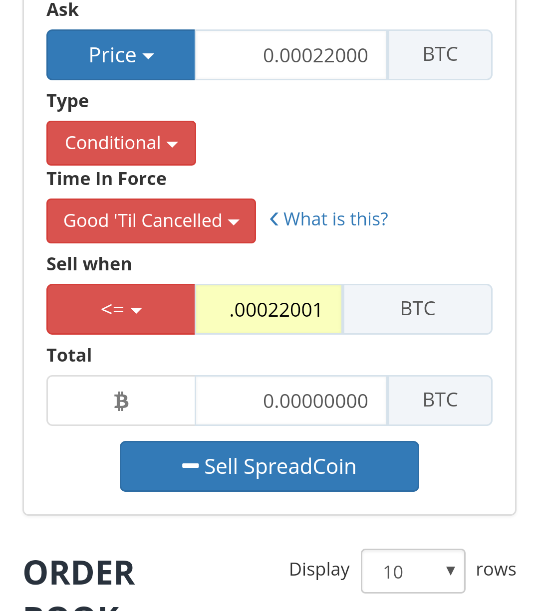 Bittrex Trading Rules