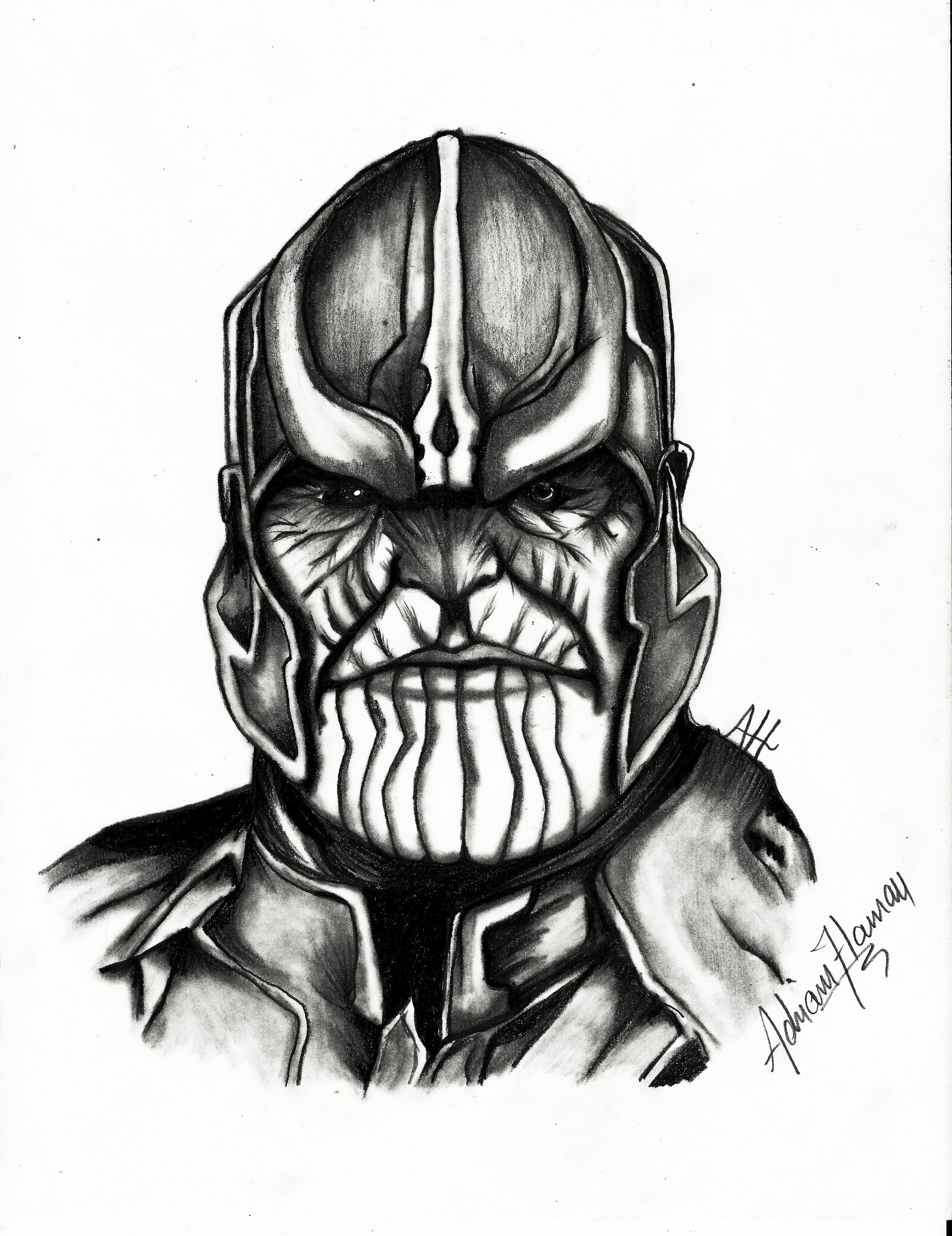 Thanos pencil drawing done by myself who should I try next  rMarvel