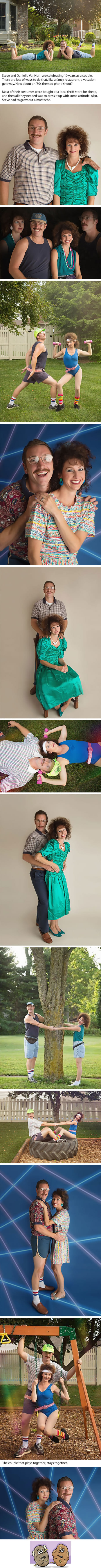 This Couple Did an '80s Themed Photo Shoot for Their 10th