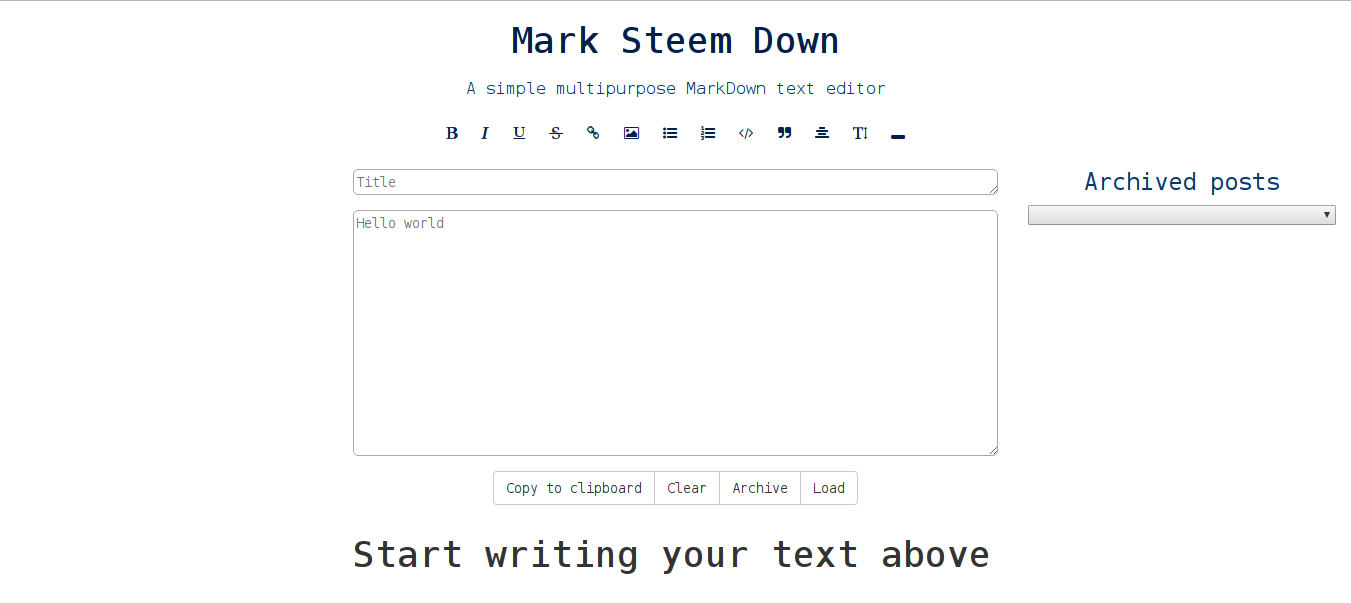 Mark Steem Down